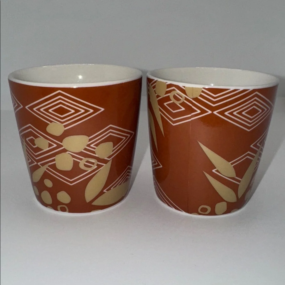 Starbucks Espresso Demitasse Mug Set 2013 ‘Ethiopia’ Collection 3oz